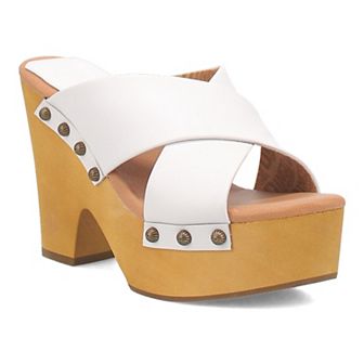 Dingo Driftwood Women's Leather Platform Sandals