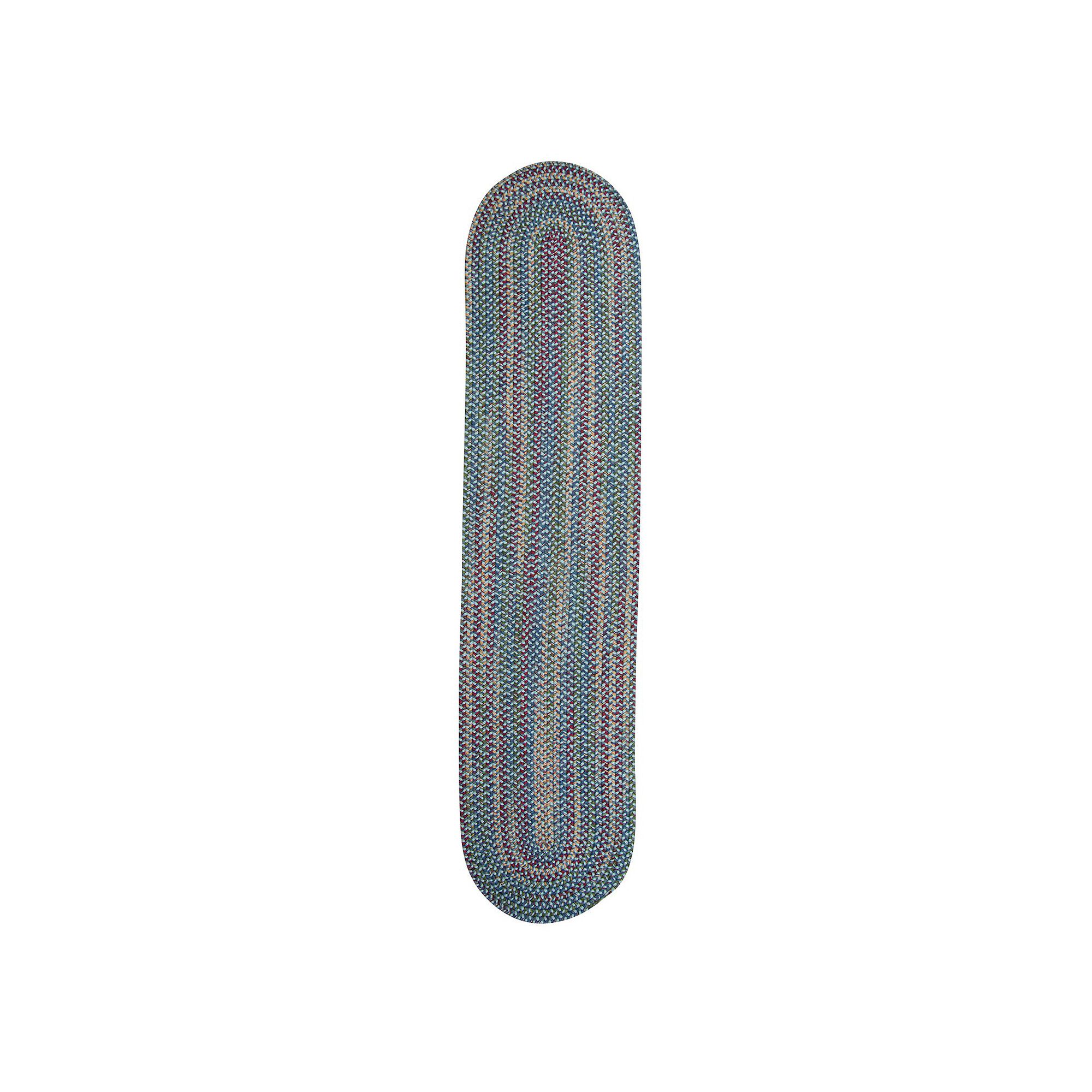 Colonial Mills Worley Braided Reversible Rug Runner, Blue