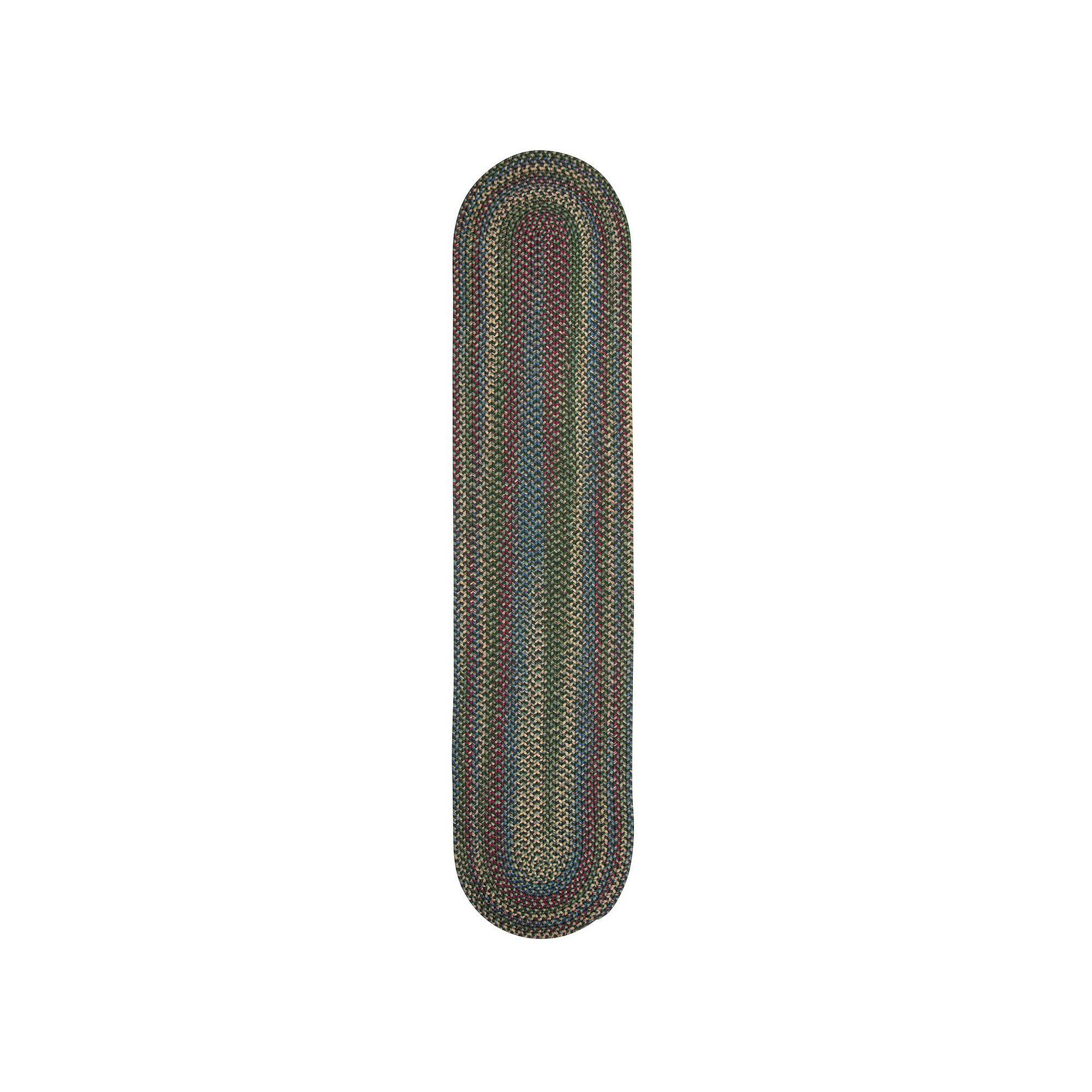 Colonial Mills Worley Braided Reversible Rug Runner, Dark Green