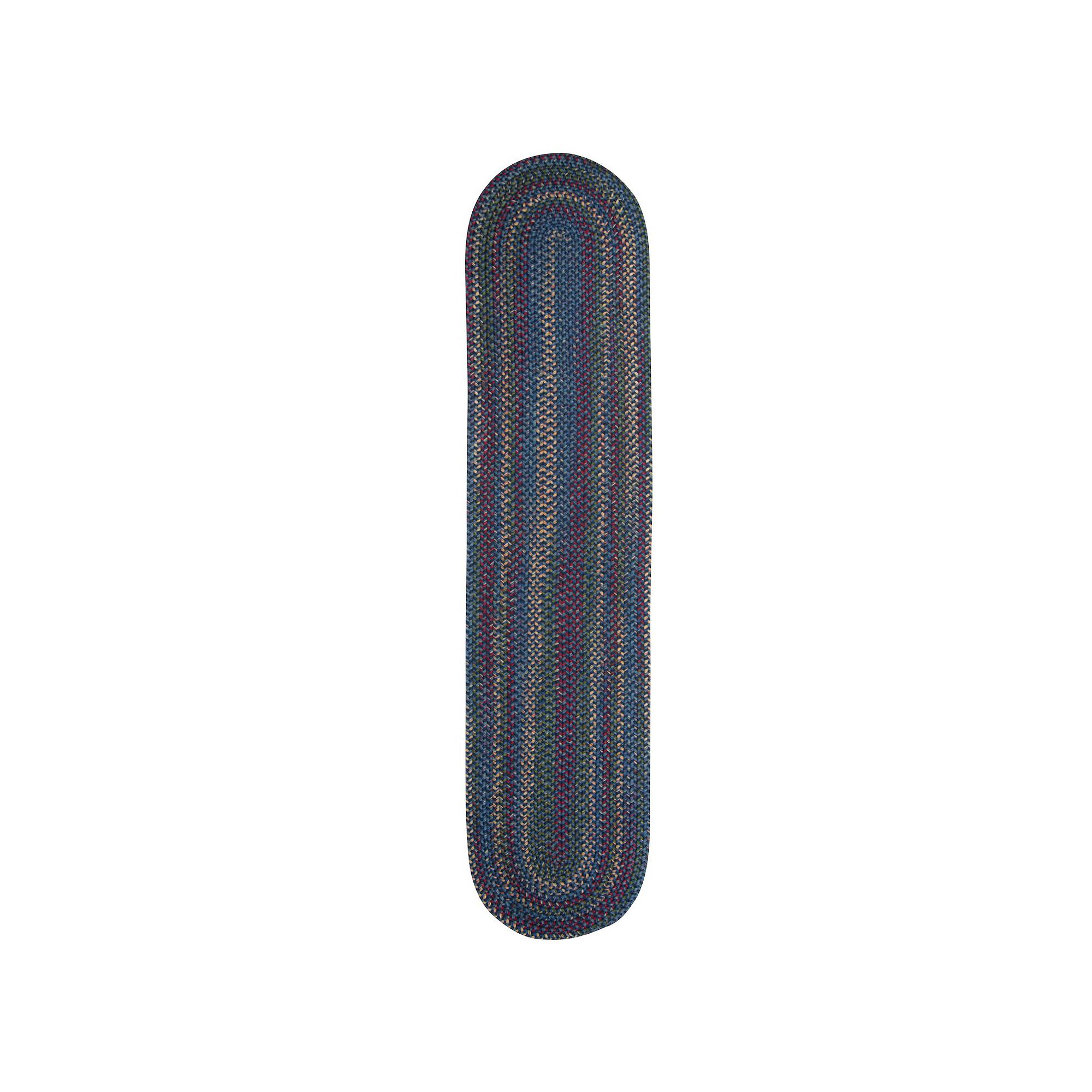 Colonial Mills Worley Braided Reversible Rug Runner, Blue