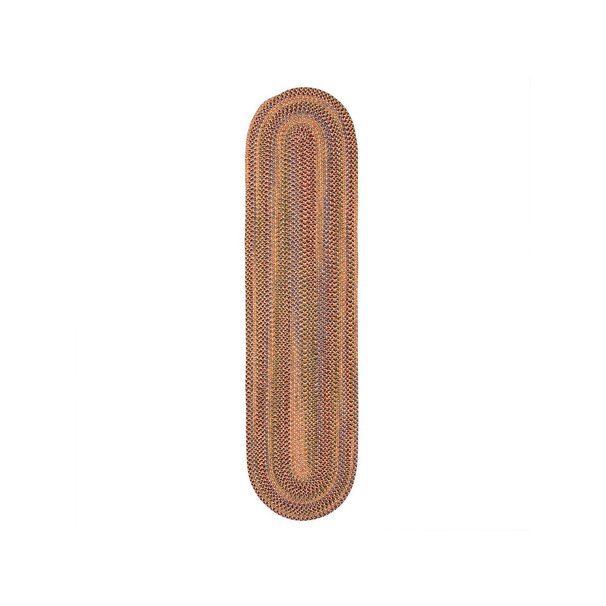 Colonial Mills Worley Braided Reversible Rug Runner, Orange