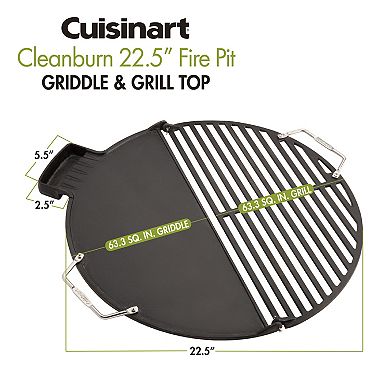 Cuisinart® Cleanburn Cast-Iron Fire Pit Griddle & Grill Top