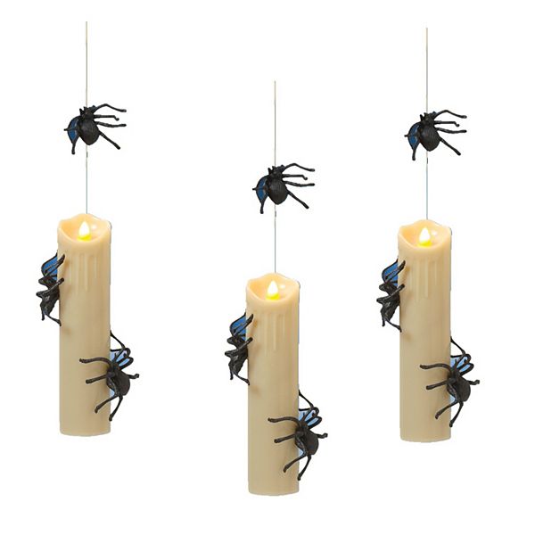 LED Hanging Halloween Spider Candles