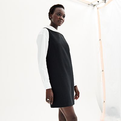 slim fit dress slacks Evelyn Suede Shift Dress-Dark Chocolate