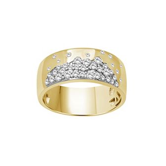 Jewelexcess 14k Gold Over Silver 1/2 Carat T.W. Diamond Fashion Ring