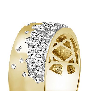 Jewelexcess 14k Gold Over Silver 1/2 Carat T.W. Diamond Fashion Ring