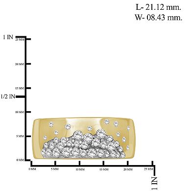 Jewelexcess 14k Gold Over Silver 1/2 Carat T.W. Diamond Fashion Ring