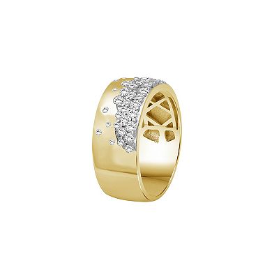 Jewelexcess 14k Gold Over Silver 1/2 Carat T.W. Diamond Fashion Ring