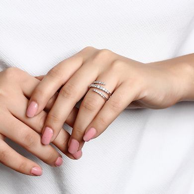 Jewelexcess Sterling Silver 1/2 Carat T.W. Diamond Coil Ring