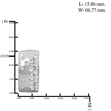 Jewelexcess Sterling Silver 1/2 Carat T.W. Diamond Hoop Earrings