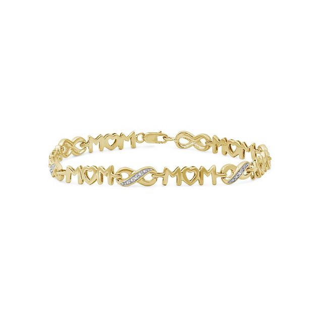 14K Yellow Gold Mum Bracelet