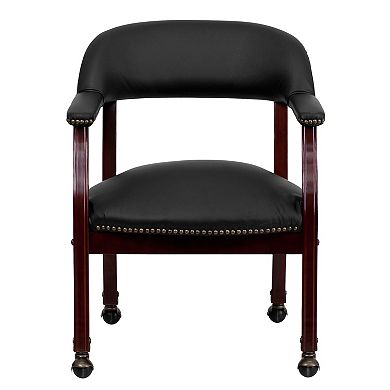 Emma and Oliver Conference Chair with Accent Nail Trim  and Casters