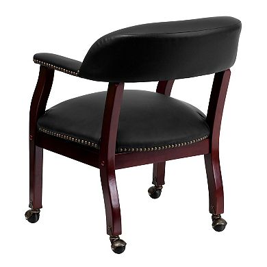 Emma and Oliver Conference Chair with Accent Nail Trim and Casters