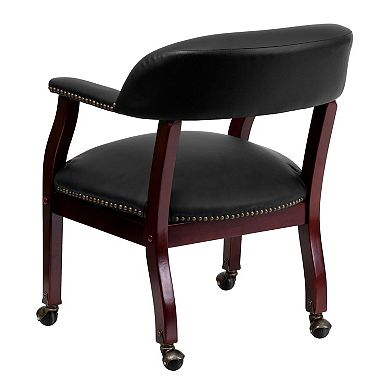 Emma and Oliver Conference Chair with Accent Nail Trim  and Casters