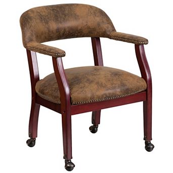 Emma and Oliver Conference Chair with Accent Nail Trim and Casters