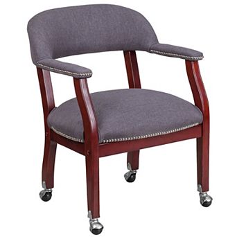 Emma and Oliver Conference Chair with Accent Nail Trim and Casters