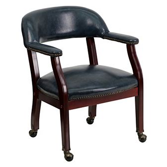 Emma and Oliver Conference Chair with Accent Nail Trim and Casters