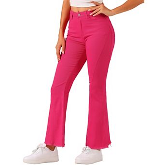 Women's Vintage Long Pants Classic High Waist Denim Bell Bottoms Jeans