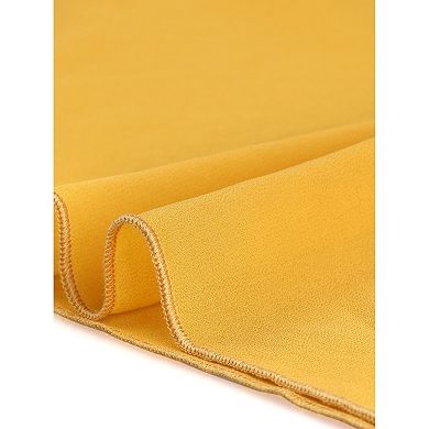 Women's Elastic Waist Chiffon Handkerchief Hem Flare Midi Skirt