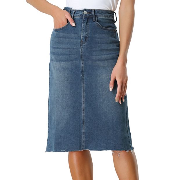 Midi jean 2025 skirt kohls