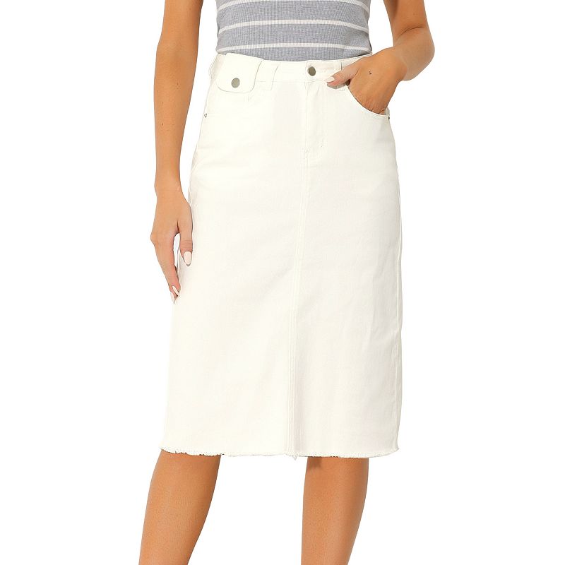 Kohl's denim midi skirt sale