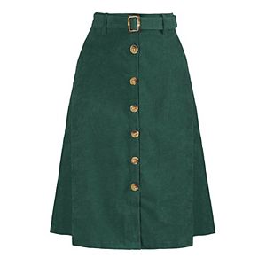 Plus Size DRAPER JAMES RSVP™ Paperbag Waist Corduroy Skirt