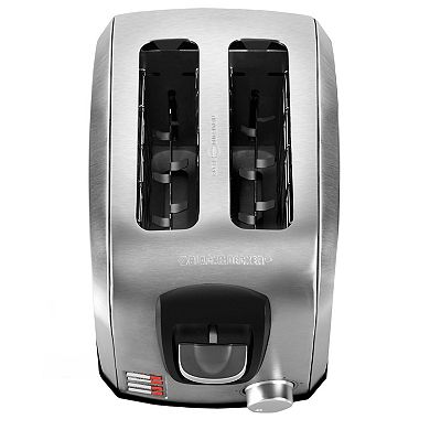 Black and Decker Stainless Steel Extra Wide 2 Slot Toaster in Silver