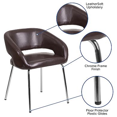 Emma and Oliver Contemporary LeatherSoft Side Reception Chair