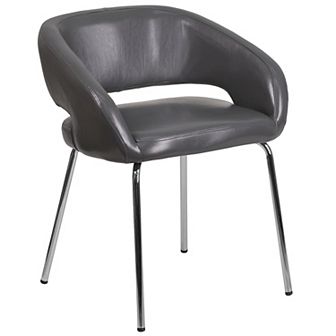 Emma and Oliver Contemporary LeatherSoft Side Reception Chair