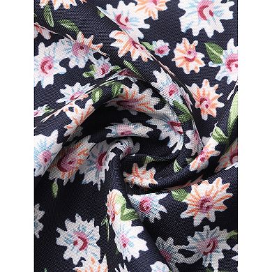 Women's Peasant Elastic Waist A-Line Leave Print Midi Skirt