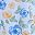 Blue Beige Floral