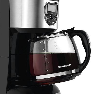 Black and Decker 12 Cup Programmable Coffeemaker in Black and Silver