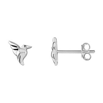 PRIMROSE Sterling Silver Hummingbird Stud Earrings