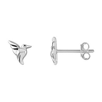 PRIMROSE Sterling Silver Hummingbird Stud Earrings