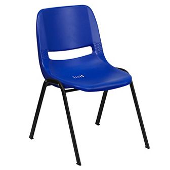 Emma and Oliver Ergonomic Kid's Shell Stack Chair - 14" Seat Daycare Home School