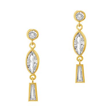 MC Collective Cubic Zirconia Drop Stud Earrings