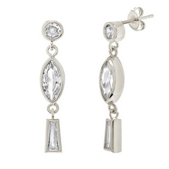 MC Collective Cubic Zirconia Drop Stud Earrings