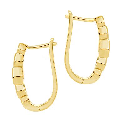 MC Collective Hexagon Cubic Zirconia Hoop Earrings