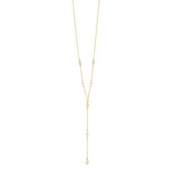 MC Collective Cubic Zirconia & Freshwater Cultured Pearl Tyra Lariat Necklace