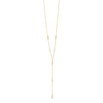 MC Collective Cubic Zirconia & Freshwater Cultured Pearl Tyra Lariat Necklace