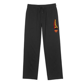 Men's Superman Emblem And Logo Pajama Pants