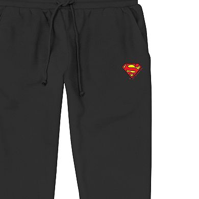 Men's Superman Emblem Banded Bottom Pajama Pants