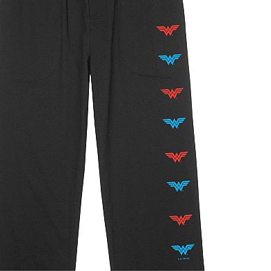 Men's Wonder Woman Vertical Emblems Pajama Pants
