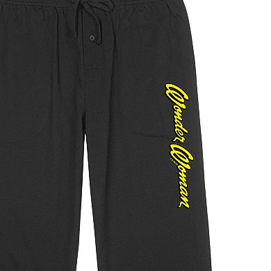 Men's Wonder Woman Cursive Logo Pajama Pants
