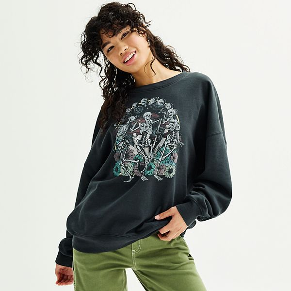 Juniors' Graphic Fleece Sweatshirt