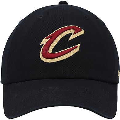 Men's '47 Black Cleveland Cavaliers Alternate Logo Clean Up Adjustable Hat