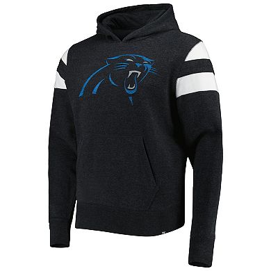 Men's '47 Heathered Black Carolina Panthers Premier Nico Pullover Hoodie