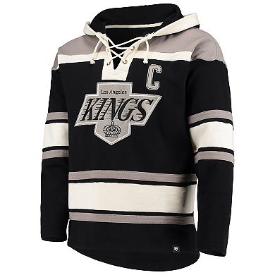 Men's '47 Wayne Gretzky Black Los Angeles Kings Retired Player Name & Number Lacer Pullover Hoodie