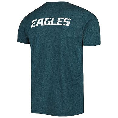 Men's Majestic Threads Midnight Green Philadelphia Eagles Tri-Blend Pocket T-Shirt