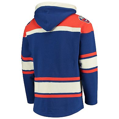 Men's '47 Royal New York Islanders Superior Lacer Pullover Hoodie